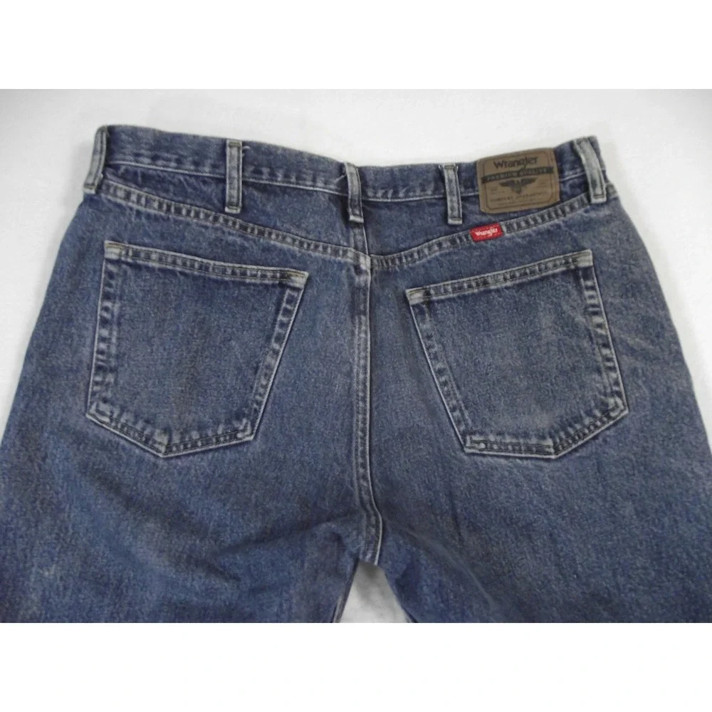 Wrangler Jeans Men's 38 x 30 blue denim pants regular fit straight